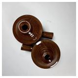 Stoneware Lidded Bowls with Handles