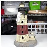 Distressed Wooden Lighthouse Figurine