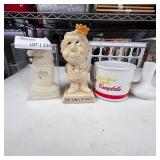 Assorted Figurines and Campbells Mug Group