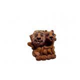 Clay Lion Figural Planter Pot