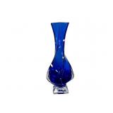 Cobalt Blue Twisted Glass Vase