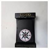Zippo Matte Black Compass Lighter with Case
