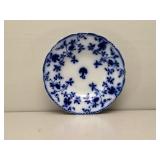Flow Blue Floral Ceramic Plate