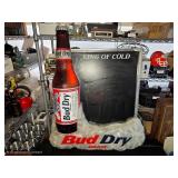 Bud Dry Illuminated Chalkboard Advertising Sign