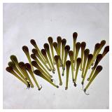 Vintage Amber Glass Teardrop Prisms