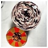 Woven Basket with Yarn and Notions