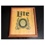Miller Brewing Lakeside Framed Wooden Plaque