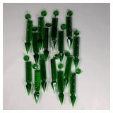 Green Glass Chandelier Prisms
