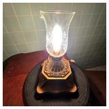 Vintage Glass Hurricane Table Lamp