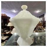 Anchor Hocking Harvest Grape Milk Glass Dish