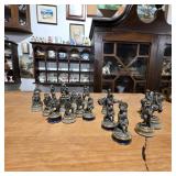 Civil War Metal Porcelain Chess Pieces