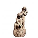 Vintage Chalkware Cherub Statue