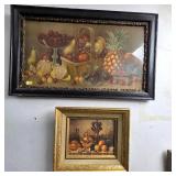 Framed Still Life Artworks Gilt Frame