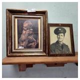 Framed US Army Portrait & Baby Print
