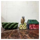 Assorted Glazed Ceramic Planter & Figurines
