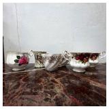 Assorted Floral Porcelain Teacups