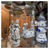 Blue and White Porcelain Figurines