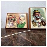 Arthur Sarnoff Clown Wood Wall Plaques
