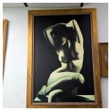 Framed Female Nude Painting