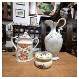 Vintage Ceramic Pitcher Jar Trinket Box