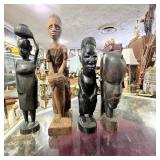 Hand-Carved Wooden African Style Figures