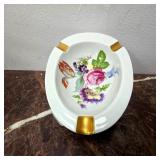 Limoges France Floral Porcelain Ashtray