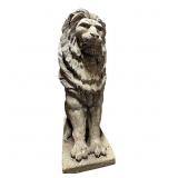 Cast Stone Seated Lion Garden Statue
