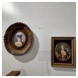 Vintage Cameo Creation Framed Miniature Portraits