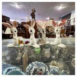 Vintage Ceramic Bunny Rabbit Figurines