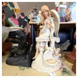 Porcelain Angel Figurine with Lute