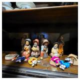 Collection of Terracotta & Wooden Folk Figurines