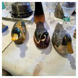 Assorted Carved Wooden Duck Decoys