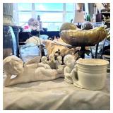 Vintage Ceramic Cherub Figurine & Planter
