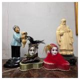 Assorted Decorative Figurines and Busts