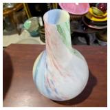 Multicolor Art Glass Teardrop Vase