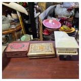 Assorted Vintage Trinket Boxes & Tin