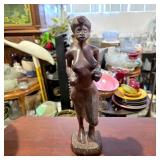 Carved Wood Female Figure Sculpture