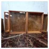 Wooden Glass Display Shadow Boxes