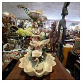 Art Nouveau Style Maiden Table Fountain Lamp