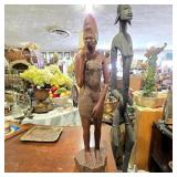 African Style Carved Wood Sculptures