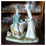 Porcelain Courting Couple Figurine