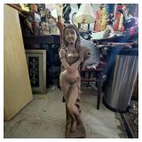 Terracotta Maiden Fountain Statue Figure
