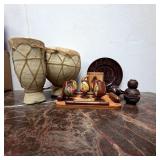 Vintage Cuban Wood Decor & Drums Group