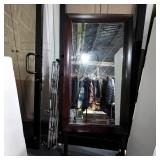 Wood-Tone Framed Dresser Mirror