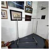 Chrome-Tone Collapsible Rolling Garment Rack