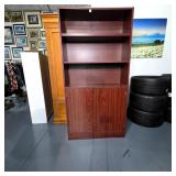 Tall Bookcase with Lower Two-Door Cabinet