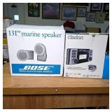 Bose 131 Marine Speakers & Clarion XMD3 Receiver