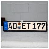 US Forces in Germany NATO License Plate