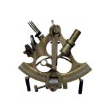 Decorative Brass-Tone Indian Nautical Sextant