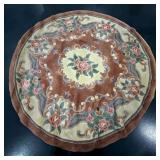 Vintage Chinese Aubusson Round Floral Rug 66 In
